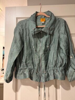 Ruby Rd. Sage Drawstring Utility Jacket